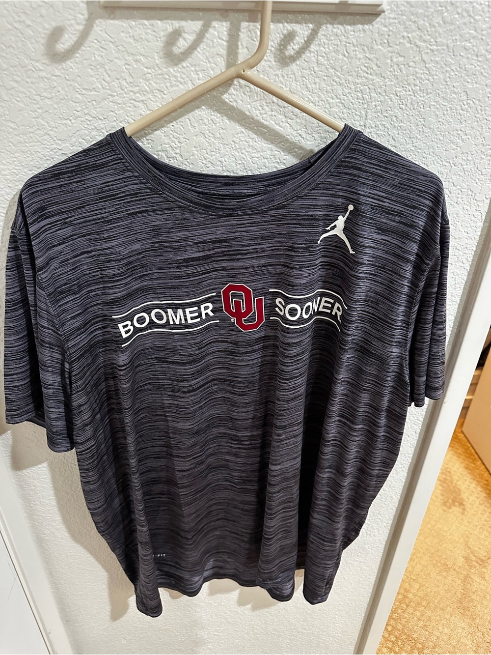 Jordan Gray Heather OU 'Boomer Sooner' Short Sleeve Tee